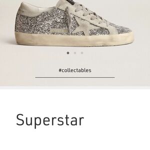Golden Goose Glitter Sneakers - Silver and Gray